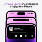 Apple - iPhone 14 Pro Max 6.7 po ecran Liquid Retina XDR, 128 Go, Violet sombre, Bell et Virgin Plus-Une journee d'autonomie et jusqu'à 29 heures de lecture video
