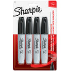 Sharpie - Marqueurs permanents - pointe biseautée - noir - paquet de 4-La pointe biseautée polyvalente permet deux largeurs de traits - large ou fin