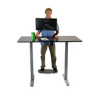 Uncaged Ergonomics BASE Tableau d'équilibre de bureau permanent et tapis anti-fatigue (argent / noir)-4