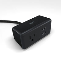 NXT Technologies - Rallonge de 5 pi, 1 prise/2 ports USB, noir (NX56823)-La rallonge avec une prise c.a. et deux ports USB est idéale pour les postes de travail nécessitant une longue portée et des prises supplémentaires.