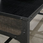 Sauder - La Collection Foundry Road Retour de Bureau - 36 po l - Finition Carbon Oak-Surface superieure avec revêtement en melamine est resistant à la chaleur, taches et eraflures.