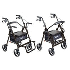 Drive Medical - Fauteuil de transport/rollator Duet noir-26 long. x 25,50 larg. x 31,50 haut. (po)