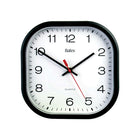 GBC - Horloge murale carrée au quartz avec cadre noire Bates ST-BK - cadre noir - 9 po-Horloge murale avec cadre carré noir et cadran blanc