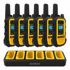 DeWalt - DXFRS300 Chargeur de talkie-walkie robuste à 6 ports-Sortie audio : VOX (transmission activee par la voix)
