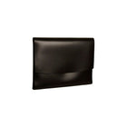 JAM Paper - Porte-documents en cuir italien avec fermeture à bouton pression, 10 1/2 x 13 x 3/4 po, noir-Noir