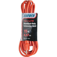 Aurora Tools - Rallonge de robustesse standard pour l’intérieur et l’extérieur, 15 pi-Conçu pour un usage industriel, commercial ou domestique