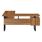 Monarch Specialties - 7610 Bureau 70 po - Noyer/Metal Noir/Face L/R-8