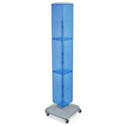 Azar Displays – Présentoir à panneaux perforés emboîtables et à roulettes, 8 x 8 x 60 po, bleu (703390-BLU)-Fonctionne très bien avec la gamme de crochets et accessoires d’Azar Displays