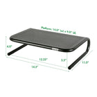 Allsop – Support de moniteur Metal Art Jr. avec plateforme à 14 po de largeur, noir perle (30165)-Idéal non seulement pour les moniteurs, mais aussi pour les ordinateurs portatifs, les imprimantes, les téléviseurs, les consoles de jeux, les lecteurs DVD, les chaînes stéréo et plus encore, jusqu'à 40 lbs/18 kg