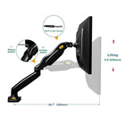 Support de bureau pour moniteur 17 à 27 po de North Bayou - F80-Poids supporté: 4,4 à 14,3 lb