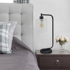 Simple Designs - Lampe de bureau à incandescence, noire (LD1036-BLK)-7