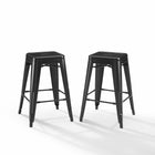 Plata Decor - Tolix 26"H Tabouret - Noir - paquet de 2-Tabouret de comptoir