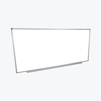 Tableau blanc magnétique mural Luxor 96 "x 40"-Le tableau blanc magnétique mural de 96 "x 40" de Luxor est fabriqué en acier robuste et peint entouré d'un cadre en aluminium. Il dispose d'une surface d'écriture magnétique pour plus de polyvalence. Le tableau blanc comprend également un plateau d'accessoires amovible de deux pouces pour contenir des marqueurs et des gommes à effacer à sec.
