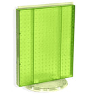 Azar Displays – Présentoir de comptoir à panneaux perforés, 20 x 16 po, vert translucide (700500-GRE)-Le présentoir à deux côtés repose une base rotative en plastique transparent, qui offre un accès facilité aux clients