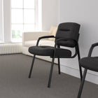 Flash Furniture Chaise De Réception Exécutive LeatherSoft-Noir (CH197221X000BK)-25.75"W x 25.5"D x 33.5"H