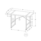 Monarch Specialties - 7662 Bureau 48 po L - Simili-Ciment Gris/Metal Argent-Assemblage requis: des instructions illustrées et tout le matériel sont fournis pour plus de commodité (des outils supplémentaires peuvent être nécessaires).