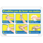 Zenith - Enseigne avec pictogramme - N'oubliez pas de lavez vos mains - 10" x 14" - Plastique-N'oubliez pas de lavez vos main