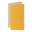 Gry Mattr - Journal A6 à couverture souple, papier de pierre, 48 pages, jaune/taupe marine, paquet de 2-48 pages lignées