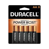 Duracell - Coppertop Piles Alcalines AA  - paquet de 8 -CONÇUES AVEC DES INGRÉDIENTS POWER BOOSTMC : les piles alcalines AA Duracell Coppertop offrent à vos appareils une performance longue durée
