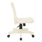OSPHF Chaise de banquier de luxe sans accoudoirs, blanc antique-Chaise de banquier deluxe avec siège en bois
