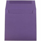 JAM Paper Enveloppes carrées pour invitations à fermeture gommée, 6 x 6 po, violet foncé, 100/paquet-Taille : 6 x 6 po