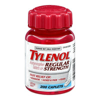 Tylenol Régulier, caplets de 325 mg, 200 caplets-Soulagement rapide et efficace du mal de tête, de la fièvre, des douleurs et des courbatures