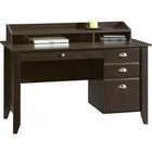 Sauder 53"W La Collection Shoal Creek Bureau - Finition Jamocha Wood-  Deux tiroirs extérieurs avec glissières métalliques et butées de sécurité pour la sécurité de votre famille
