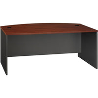 Bush® - Bureau à devant arqué de la collection Westfield, fini cerisier Hanse-Combinez le bureau arqué avec d'autres composants Westfield pour des solutions personnalisées