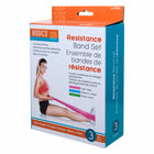 Bodico - Ensemble de fitness, Tapis de yoga antidérapant et bandes de résistance pour exercice, bleu-Matériel: Le tapis antidérapant est fait de PVC de haute qualité, durable et professionnel, et les bandes sont en latex sûr qui résistera à vos entraînements les plus intenses - ne vous inquiétez jamais des déchirures ou des fissures