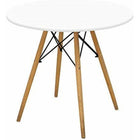 Nicer Furniture - table de salle à manger style Eiffel - 32 po Plateau de table - Blanc-Table à manger