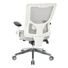 Fauteuil de direction Pro-Line II à dossier élevé et ajustable, au siège rembourré, mailles blanches -Accoudoirs réglables avec coussins en PU