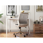 CB Office Workex Mesh Office Chair With Polished Aluminun Base - White-Piétement-araignée durable en nylon noir équipé de roulettes doubles en nylon