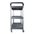 Chariot de service / utilitaire - 3 tablettes - 4 roues pivotantes – Gris-Avec roues faciles à manoeuvrer