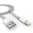 Exian - Câble USB Lightning, 1 mètre, blanc-Connecteur Lightning compact compatible avec presque tout étui