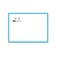 Quartet - Tableau effaçable à sec avec cadre coloré, 17 po x 23 po, assortis-Tableau blanc en acier, idéal pour une utilisation occasionnelle dans les petits bureaux ou les bureaux à domicile