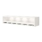 nexxt – Support mural Claret FN00399-7INT pour bouteilles de vin et verres, 21 po x 4,25 po, blanc -Aucun assemblage requis ; facile à accrocher à l'aide des trous de serrure à l'arrière