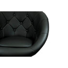 Nicer Furniture - tabouret de meuble-lavabo rond - noir-Hauteur réglable de 17" à 21". et pivotant à 360 degrés