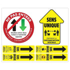 Eddie's Hang-Up Display Ltd. Kit de décalcomanies de sol unidirectionnelles, Francais-Conçu pour les sols commerciaux