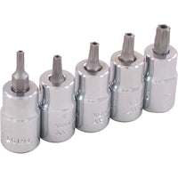 Gray ToolsMD – Jeu de tête de douilles Torx de 3/8 po, 6 pièces, inviolable, T7-T20-Tailles incluses : T7, T8, T9, T10, T15, T20.