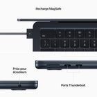 Apple - Portatif MacBook Air 13,6 po - M2 - SSD 512 Go - Mémoire unifiée 8 Go - Minuit - Français-8 Go de mémoire unifiée