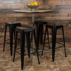 Plata Decor - Tolix 30"H Tabouret - Noir - paquet de 2-Capacité de poids : 200 lb