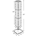 Azar Displays – Présentoir de plancher à panneaux perforés emboîtables, 60 x 8 x 8 po, vert (703389-GRE)-Dimensions : 60 haut. x 8 larg. x 8 prof. (po), Base de 16 po
