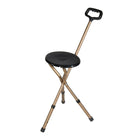 Drive Medical — Canne-siège pliable et légère à hauteur ajustable, bronze-Bronze et noir, aluminium