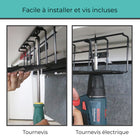 ShoppingAll - Chemin de câbles sous le bureau - Noir - Lot de 4-7