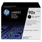 HP 90X (CE390XD) Ens. 2 cartouches de toner HP LaserJet noir à rendement élevé d’origine-Couleur: Noir