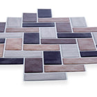 CTG – Carreaux muraux à motif chevrons, multicolore, 6 pièces-Carreaux de qualité supérieure: les carreaux de dosseret mural à peler et coller sont faits de plastique PVC de haute qualité, durable et écologique, résistant à l'eau et à la moisissure qui ne jaunit jamais avec le temps