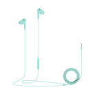 Basic Tech - Écouteurs intra-auriculaires avec fil avec contrôle du volume et microphone intégré, Menthe-Microphone intégré