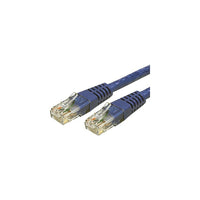 StarTech  Câble de raccordement moulé C6PATCH4BL, catégorie 6, 4 pi, bleu-Deux connecteurs RJ-45 mâles assurent une connectivité transparente