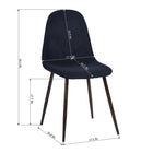 FurnitureR - Chaise de salle manger bleue, ensemble de 4, CHARLTON-3 mois