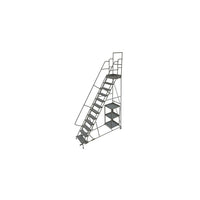 Tri-Arc – Échelle roulante pour la cueillette de marchandise, 24 x 120 po, 12 paliers, strié (KDSP112242)-Matériau du cadre : Acier